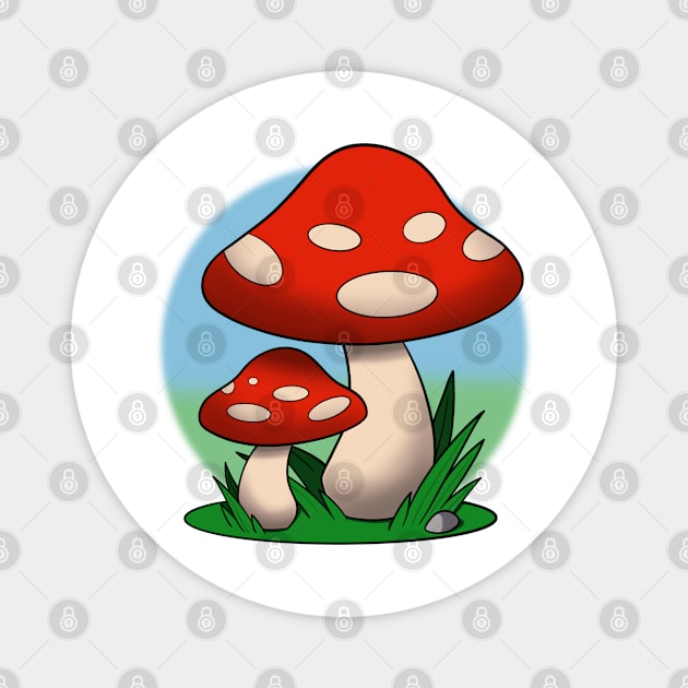 Mushrooms Magnet by Firestorm Fox